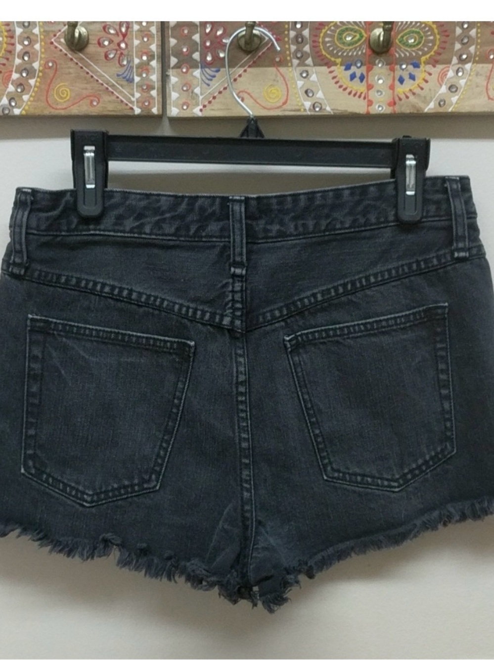 Free People Black Cutoff Jean Shorts - Picture 3 of 3